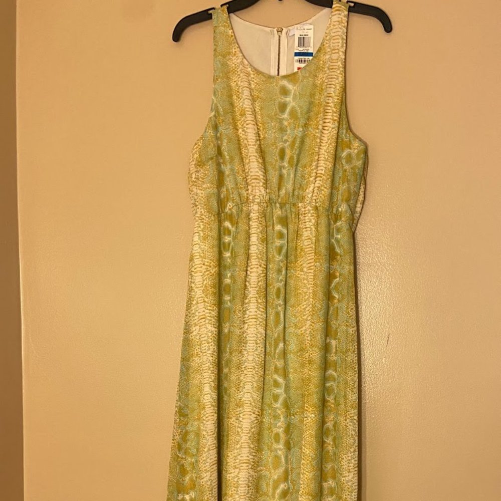Snakeskin Print Maxi Dress
